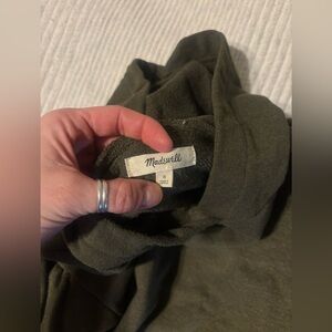Madewell Dark Green Cropped Hoodie